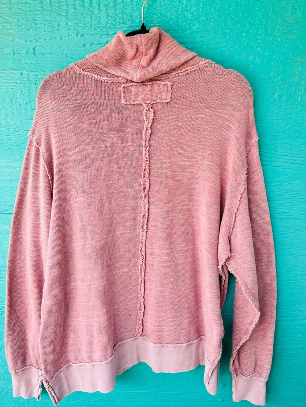 WE THE FREE TIMMY TURTLENECK SWEATSHIRT OVERSIZED MEDIUM MAUVE PURPLE - Picture 6 of 11